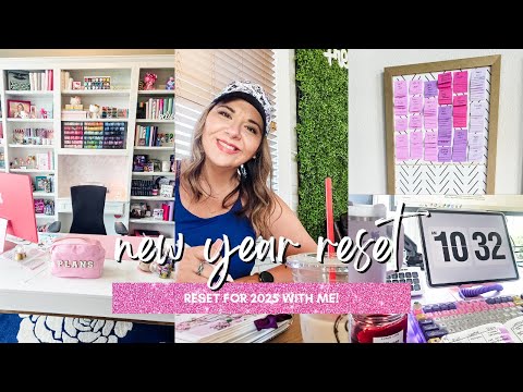 NEW YEAR RESET ROUTINE ✨🩷 cleaning, organizing, and planning for Q1