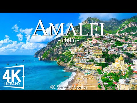 Amalfi 4K - Exploring Italy's Stunning Coastal Gem With Beautiful Calming Piano Music