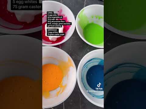 making a care bears swiss roll cake in tiktok #carebears #swissrollcake #baking #tiktok