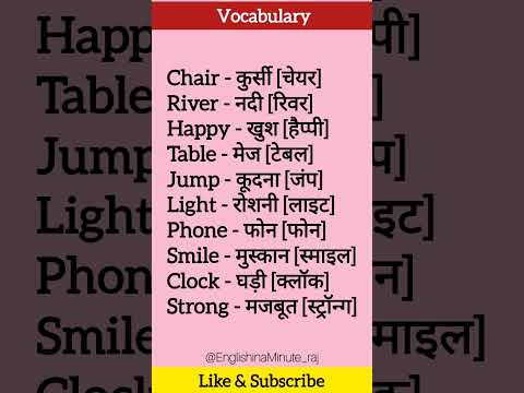 Daily Use English Vocabulary | spoken english learning videos | English Speaking Practice #shorts