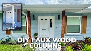 DIY Faux Wood Porch Columns