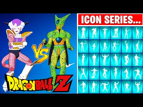 Fortnite All Icon Series Dance Battle: FRIEZA vs CELL (Dragon Ball Skins)