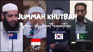 Jummah khutbah in different countries | Friday prayer | One ummah |☝🏻🤍