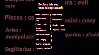 test your acting skills #zodiacuniverse #zodiaclovers