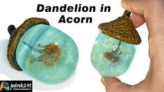 Amazing Resin Art. Dandelion in Acorn / Resin Art