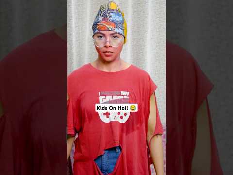 Kids On Holi 😂 | Deep Kaur | #holi #holispecial #holicelebration #shorts #comedy #trending