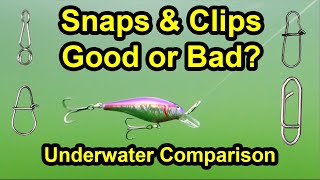 Fishing Snaps and Clips: Are They Good or Bad and Should You Use Them? (underwater lure test)