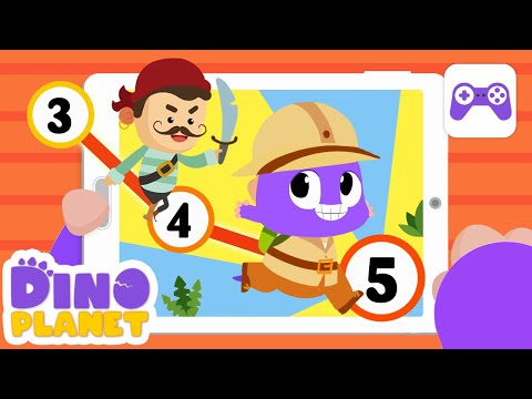 Learn how to write numbers | ✏ Tracing numbers 1 to 5:  Escape maze game | DINO Cartoon Class