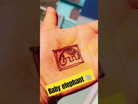 easy baby elephant 🐘 mehandi design।।मेहंदी डिजाइन।#hennapattern #mehandi#babyelephant#mehandidesign