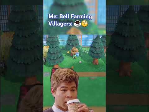 Tree-Shaking and Bell Farming: Villagers Sip Coffee and Watch! | Animal Crossing