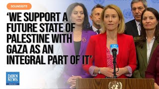 EU Supports Palestine with Gaza as an Integral Part | Dawn News English