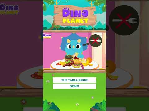 Vocabulary song for kids: The table song 🍽🍽 | DINO Cartoon Class