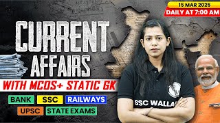 Current Affairs Today | 15 March Current Affairs 2025 | Daily Current Affairs | By Krati Mam