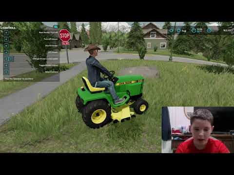 Kid's Epic Journey in Farming Sim 22 - 0 to $100,000,000 Lawn Mowing Business Challenge