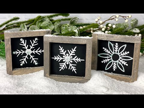 Reverse Canvas Glittery Snowflake