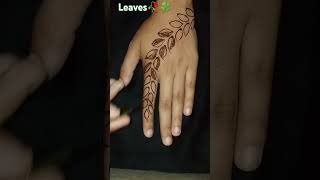 Leaves🌿😍 #hennaleaves #easyhenna