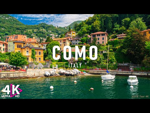 Lake Como 4K Nature Relaxation Film - Relaxing Piano Music - Travel Nature