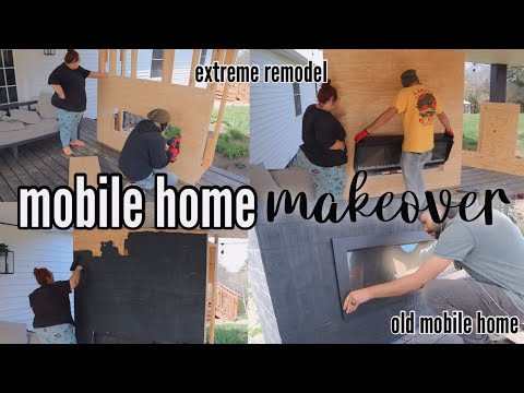 EXTREME OUTDOOR MOBILE HOME RENOVATION | mobile home remodel | old mobile home makeover | ep. 22