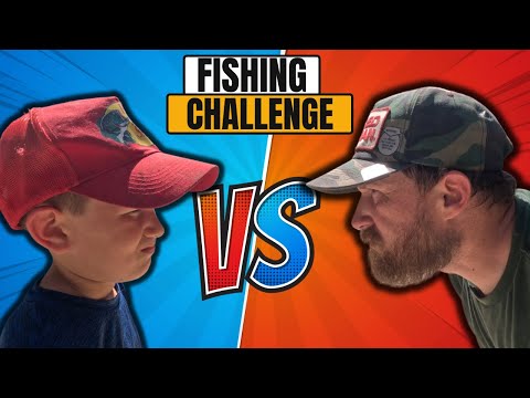 Dad Vs. Kid Fishing Challenge  WHO WILL WIN? | fish game | Jay Pea Outdoors