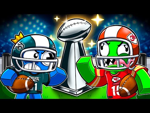 SUPER BOWL RAINBOW FRIENDS - Eagles vs Chiefs! (Roblox NFL)