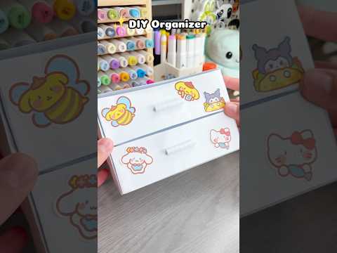 🫧Cute DIY Easy organizer!? #papercraft #cutecrafts #miniecraft #diyorganizer #craft #crafts