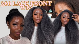 Try This Super Natural  360 Invisi Strap Kinky Straight Wig Ft. Ashimary Hair