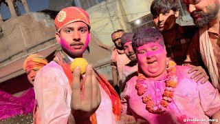 Barsana Laddu Holi 🥳 Got the child Ganesh ji 😜🙈