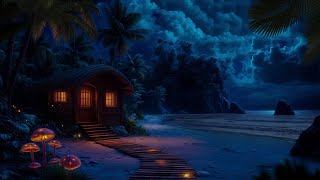 Mystical Beach Night 🌙✨ | Relaxing Piano & ASMR Sounds for Deep Sleep & Relaxation