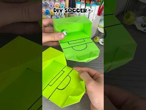 ⚽️DIY ￼Paper soccer!? #papercraft #cutecrafts #origami #thingstodo #soccer ￼