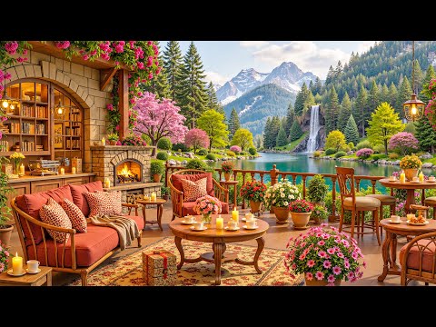 Spring Morning Ambience with Smooth Jazz Music ☕ Cozy Coffee Shop & Relaxing Jazz Piano Music