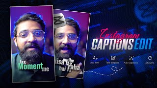 Trending Caption Reel on Instagram | The Captions Edit | Make your reel go viral