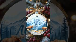 Alaska 2025 Ornament 🐻🏔️ | Stunning Wilderness Design #alaska #ornaments #natureinspires