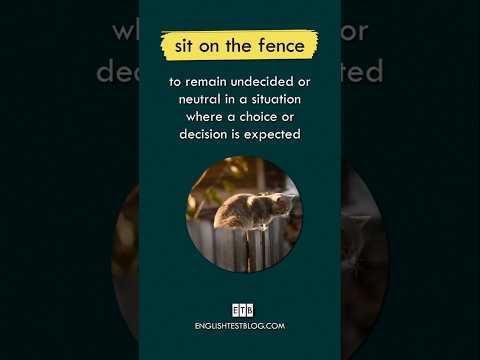 🤔🚧 Sit on the fence: Meaning of the idiom #english #idioms