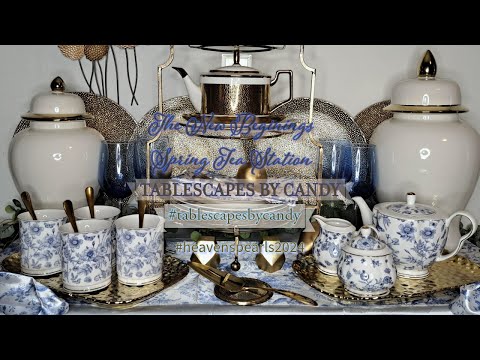 The New Beginnings Spring Tea Station | 2024 Home Decor Ideas | Heavens Pearls 2024