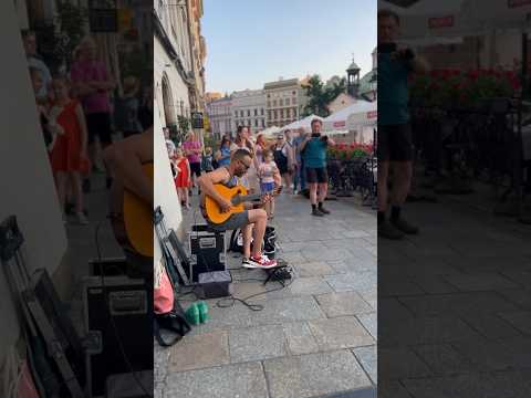 Street performance in krakow, Spanish Guitar #shorts