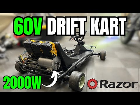 60V Razor Ground Force Drift Kart | 2000W MY1020 Kit Install