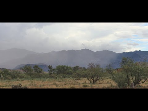 Dust from the Lordsburg New Mexico Playa coming over the Chiricahua Mountains