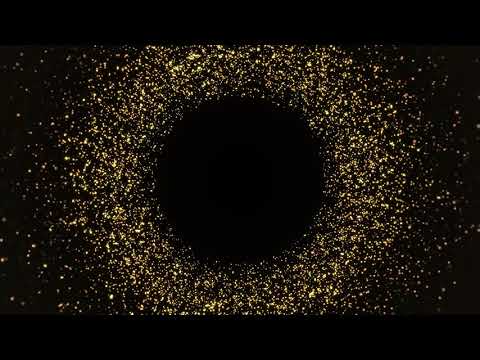 Circle Tunnel with Flying Gold Dust Particles with Bokeh Loop Animation | Free HD Version Footage