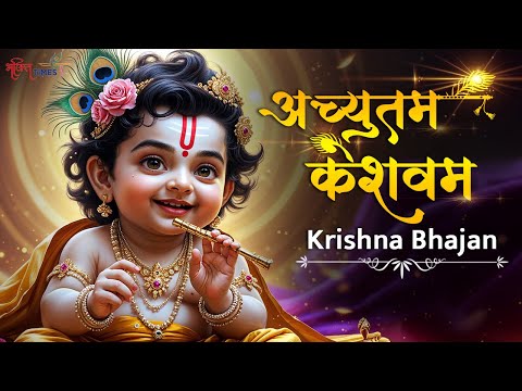 अच्युतम केशवम | Achyutam Keshavam Krishna Damodaram | Bhakti Song | Krishna Bhajan | Bhakti Times