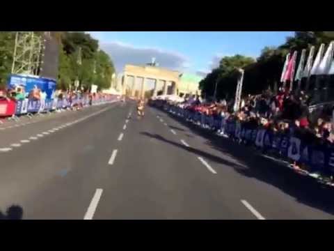 Me and Sven finishing up the Berlin roller marathon in 1:24:26