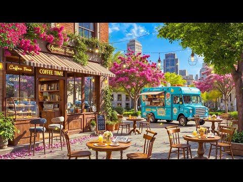 Happy Spring Jazz for Good Mood, Relax ~ Cheerful Bossa Nova Music at Outdoor Coffee Shop Ambience