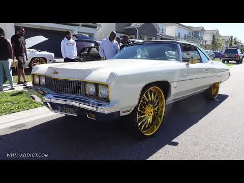 Procharged 73' Donk Out of Savannah GA! Pearl Paint, Green Guts, Gold Rims!