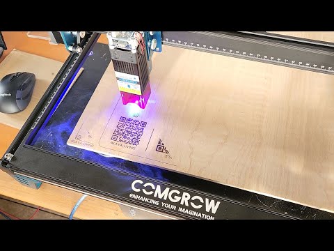 Laser Engraving a QR Code Sign #shorts