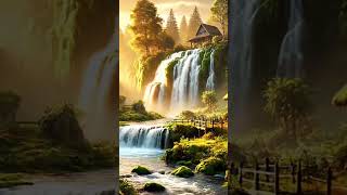 Soothing Waterfall Morning 🌿 | Relaxing Nature Sounds #WaterfallVibes #NatureAmbience #ASMR