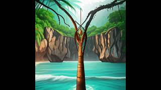 Elemental Harmony: Mystical Beach Waves, Borneo Rainforest Cicada Symphony ASMR Blend