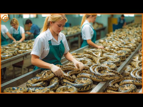 World's Most Satisfying Food Factory | Snake Processing Factory