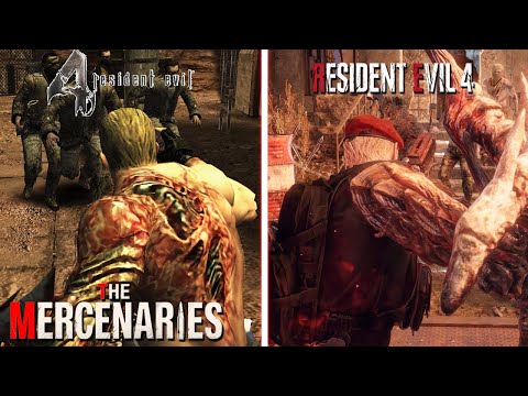 Resident Evil 4 Remake - Mercenaries - All Character Moves Set Comparison - (Original vs Remake)