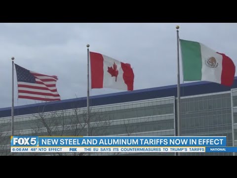 Trade war heats up as Trump's new steel and aluminum tariffs go into effect