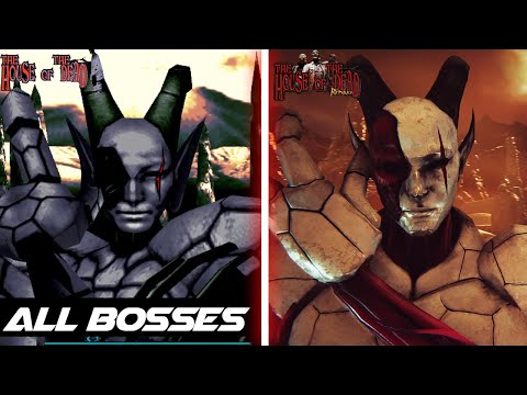 The House of the Dead: Remake - All Bosses Comparison (Original vs Remake) - Arcade Difficulty [4k]