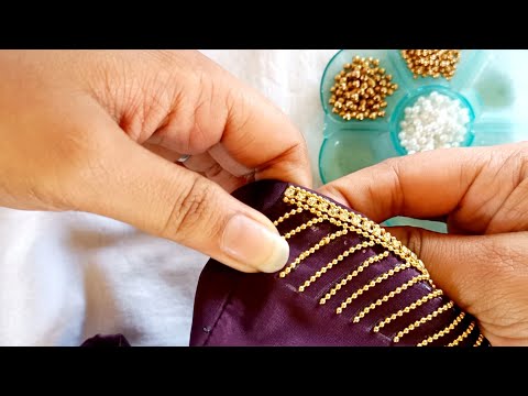 New Trending Blouse design 2023|Aariwork with normal needle|maggam #aariwork #maggamwork #2023